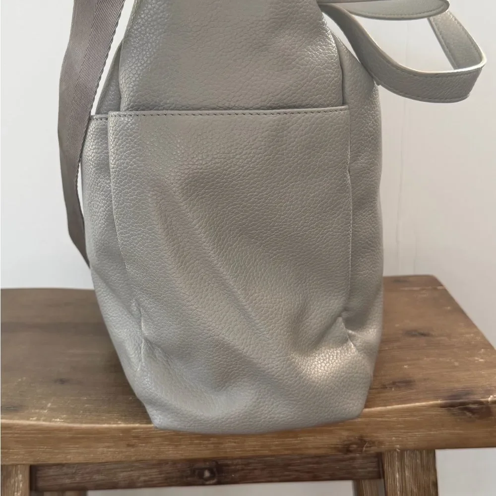Freshly Picked light gray diaper bag